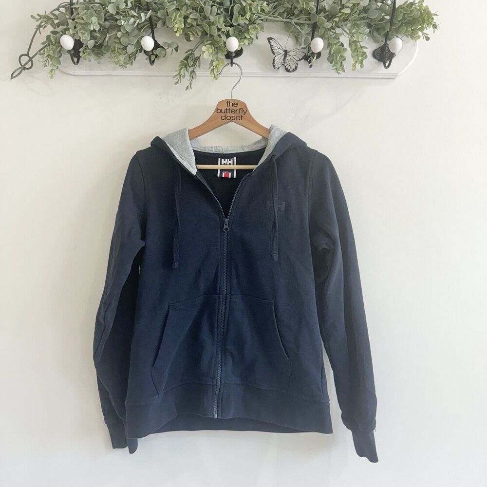 Women’s Helly Hansen Navy Full Zip Hooded Sweater Medium